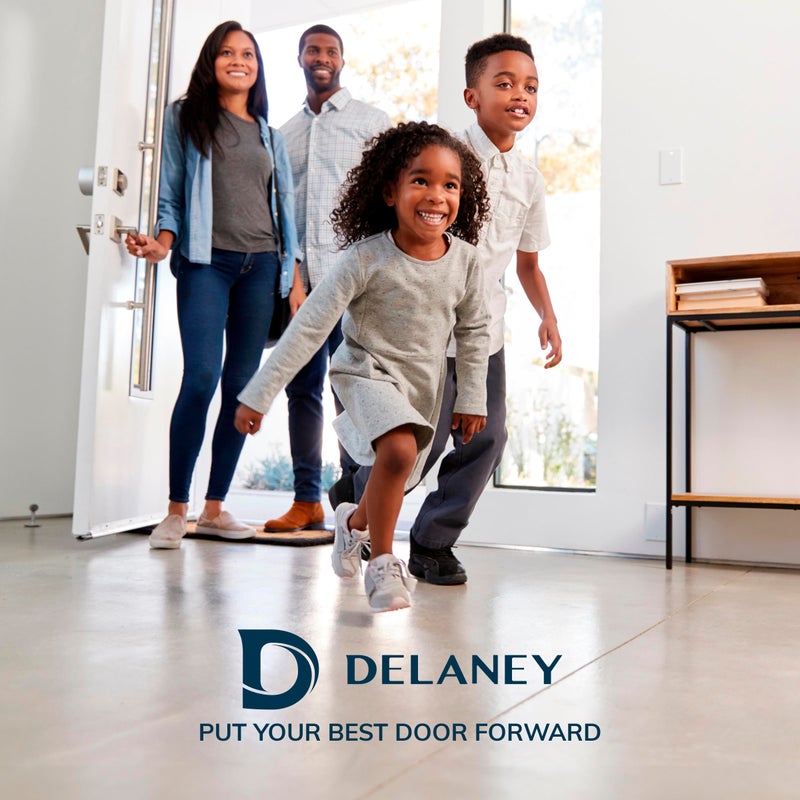 Delaney Hardware D43201V KP300 Digital Keypad Door Lock with Deadbolt and Vida Lever with Left/Right-Handed Doors in Satin Nickel Finish - Image 3